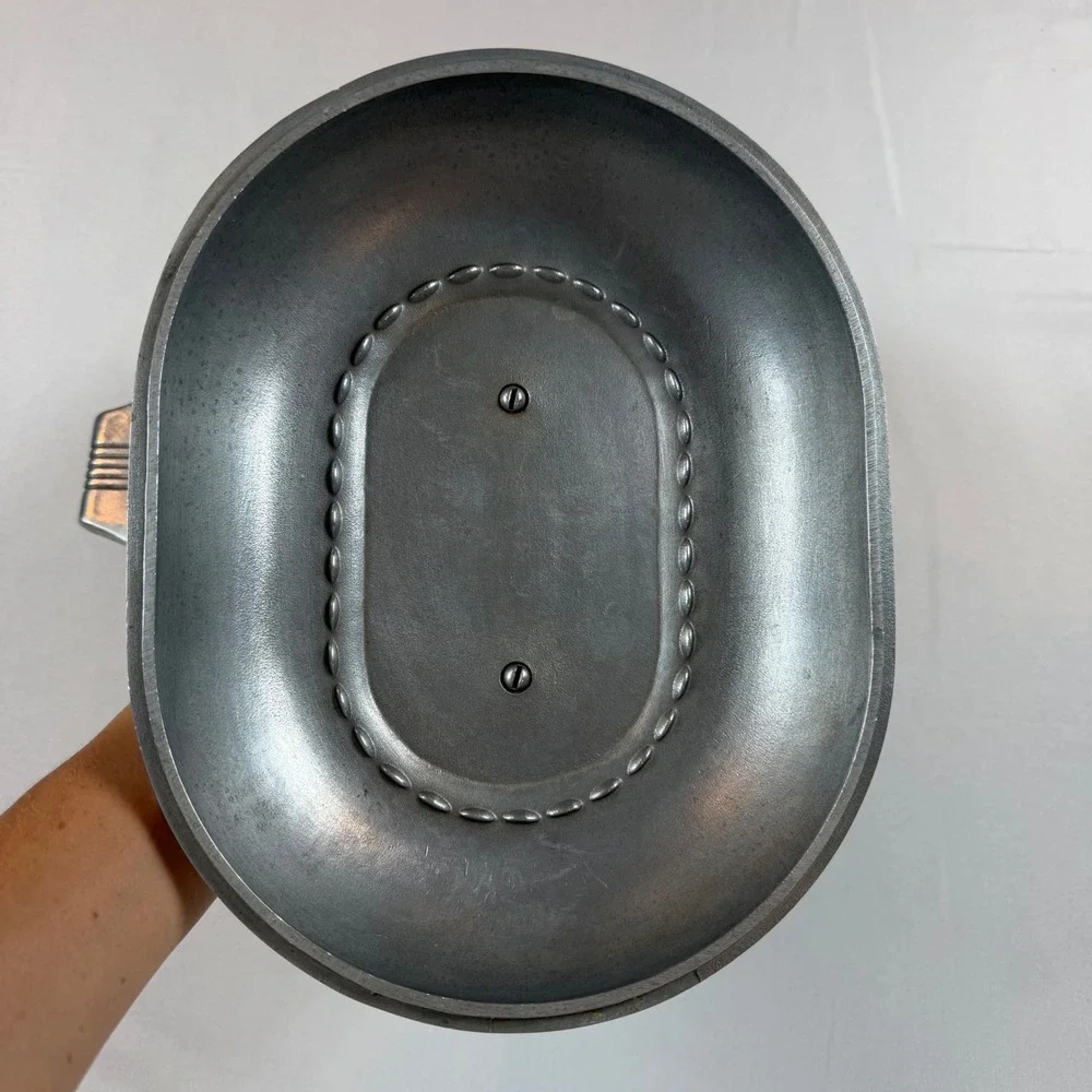 Wagner Ware Sidney 0 Magnalite Roasterette 4263 Vtg Aluminum Oval Roaster w/ Lid